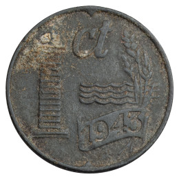 Nizozemska - Kraljevina: 1 Cents 1943 | Nemška okupacija