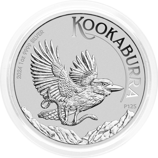 Avstralija: srebrnik Kookaburra 1 AUD BU 2024 1 oz .9999 srebro, Perth Mint (AU0989X002674) numizmatika kovanci