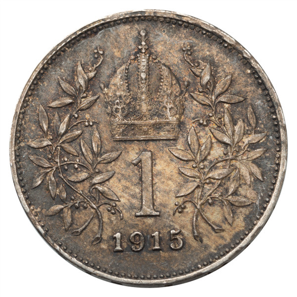 Avstro-Ogrska: 1 Corona 1915 | Franz Joseph I (AT1098X002684) numizmatika kovanci