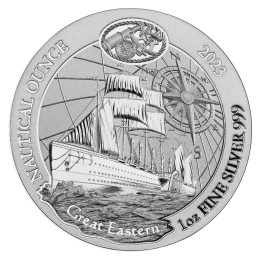 Ruanda: srebrnik Nautical Ounce - Great Eastern BU 50 Francs 2023 1 oz .999 srebro, BH Mayer's Kunstprägeanstalt