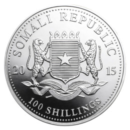 Odkup Somalija 100 shillings 2015 1 oz srebro (.999) – ST – Somalijski slon